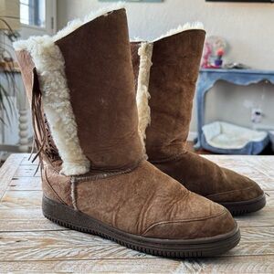 🦘Aussie Dogs 100% Sheepskin Fringe Boots🦘~8M